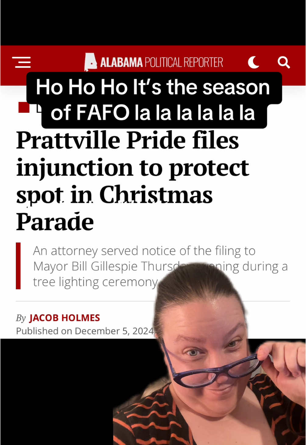 Ho ho ho welcome to the season of FAFO!  #fyp #lgbtqiaplus #parade #parades #christmasparade #alabamalgbtqia #alabama #prattville #prattvillealabama #lgbtqvoices #dobetter #fafo #greenscreen 