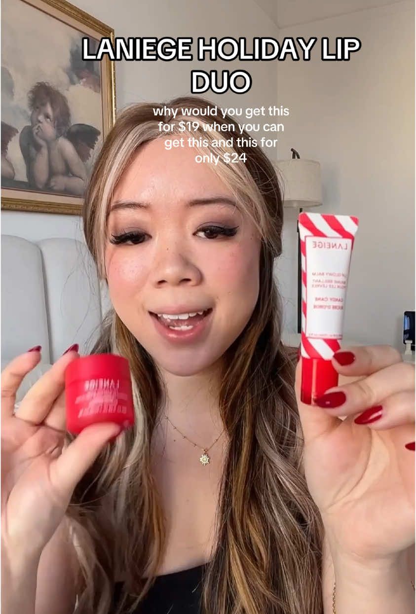 This @Laniege_us holoday lip set is a steal! Basically $12 for each product and these lasts a long time! Grab them before they sell out #freshforwinter #tiktokshopholidayhaul #laniege #tiktokshopbeauty #holidaybeautysets 