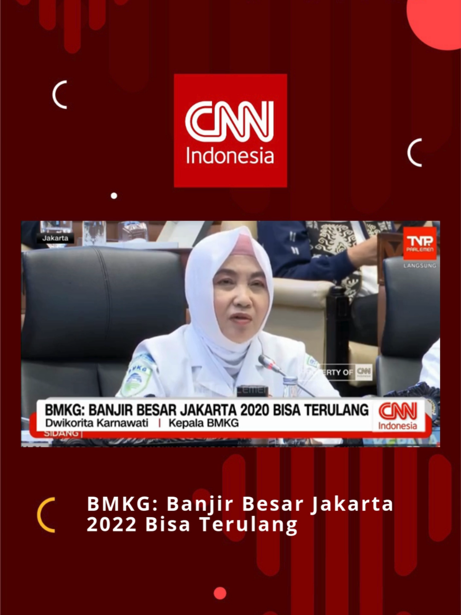 Jakarta berpotensi terendam banjir parah seperti awal tahun 2020 lalu. Pemerintah daerah dan masyarakat diminta mewaspadai dan bersiap jika bencana ini terulang. #BMKG