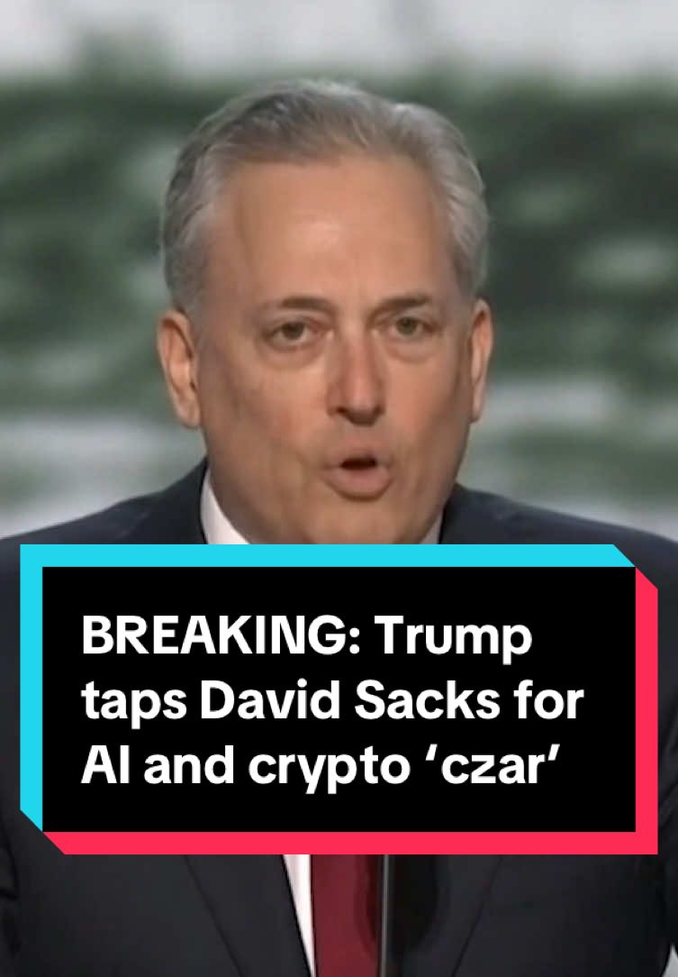 Venture investor and podcaster David Sacks will join the Trump administration as the “White House A.I. & Crypto Czar,” President-elect Donald Trump announced on Truth Social. #trump #administration #crypto #ai #czar 