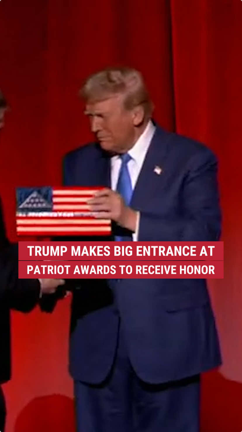 President-elect Trump receives a big welcome at the 2024 @Fox Nation #PatriotAwards to receive the 'Patriot of the Year' award.