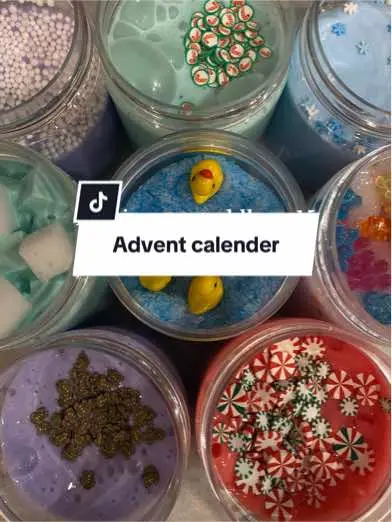 So far we have 8/15! Going to work on some butter slime tomorrow 🧈#slime #diyslime #slimeadventcalendar #kidsadventcalendar #toddleradventcalander #adventcalendar #christmascountdown #mom #toddlermom #sensoryplayideas #fyp #viraltiktok 