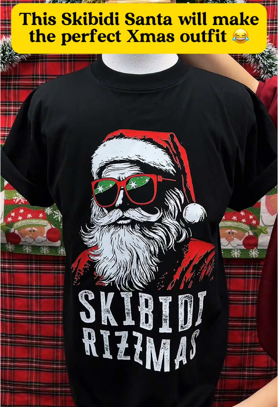 OMG , 😱 this shirt is 50% off and freeshipping today!!! Own yours 🫵 #santa #skibidi  #tiktokshopblackfriday #tiktokshopcybermonday #giftsforher #giftguide  #blackfriday #blackfridaydeal #blackfridaysales 