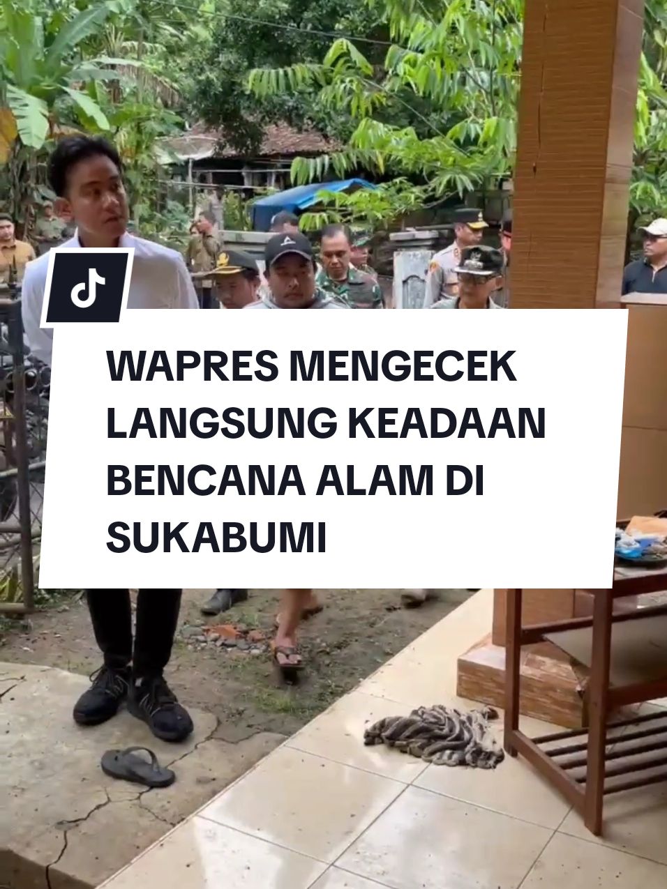 Pagi ini, mas Wapres Berkunjung langsung melihat situasi bencana alam di Sukabumi. Gerak cepat mas Gibran sesuai komando pak Prabowo 