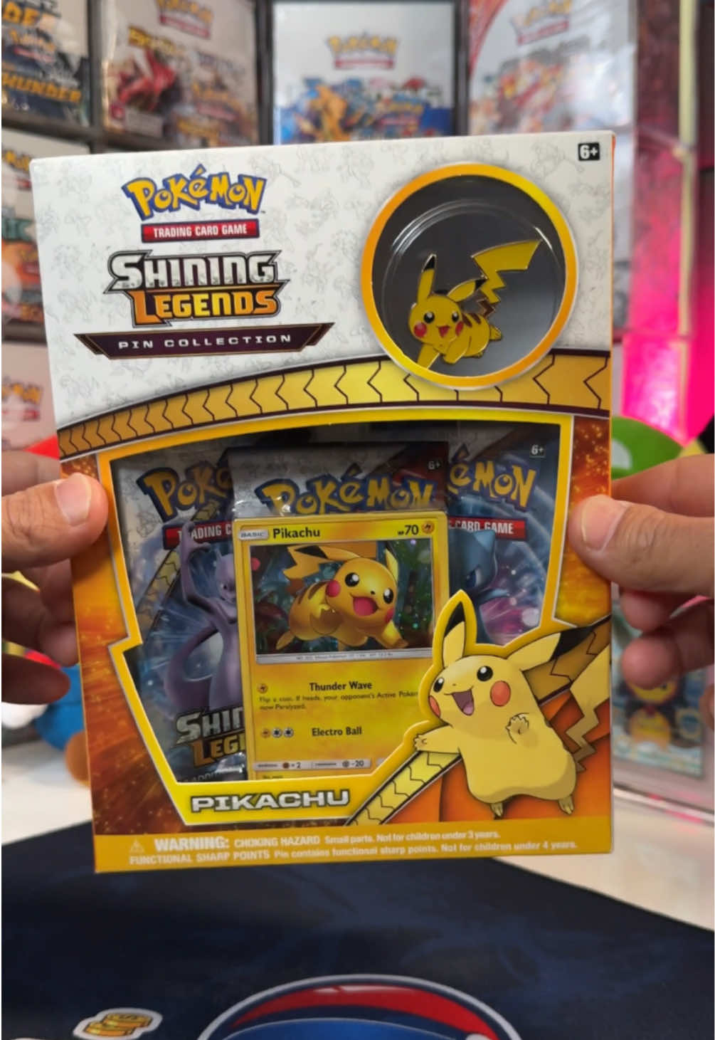 Episode 136 of Should I Open it? Or Should I Keep it Sealed? Shining Legends Pin Collection box featuring Pikachu #pokemon #pokemoncommunity #pokemontcg