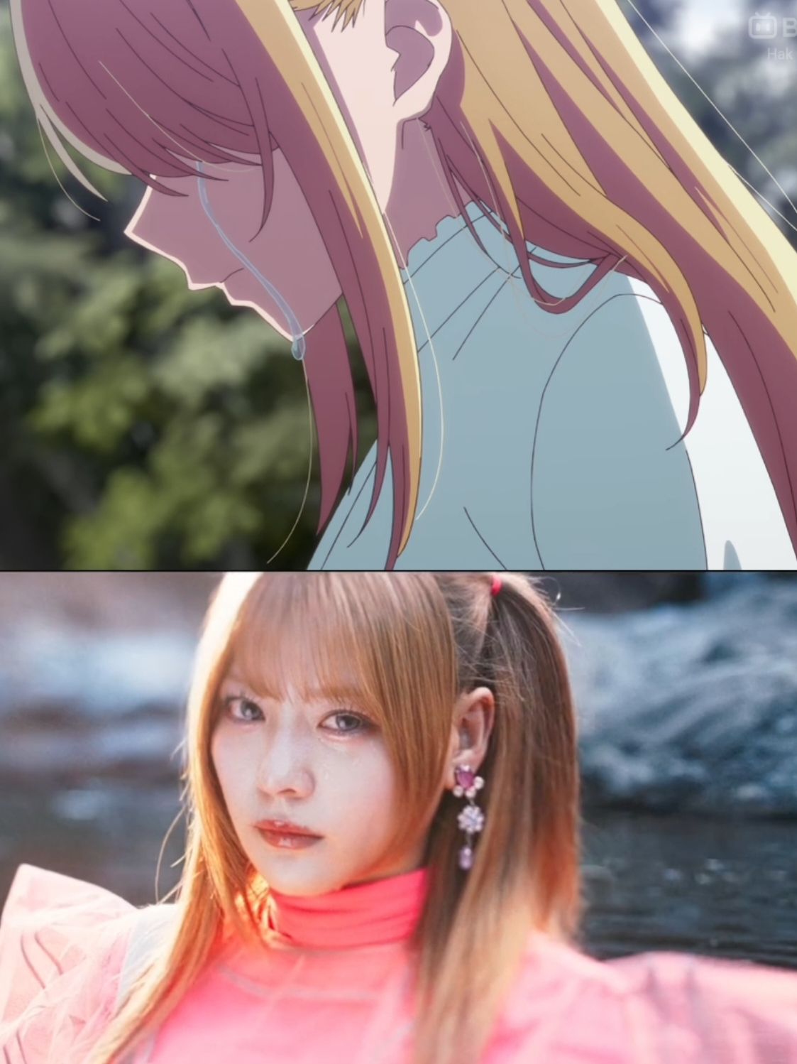 Anime VS Live Action , Scene Dark Star Eye Ruby ( Oshi No Ko Live Action Episode 7 #oshinoko #oshinokoliveaction #ruby #rubyhoshino #hoshinoruby #anime #edit #fyp #fauzannyan 