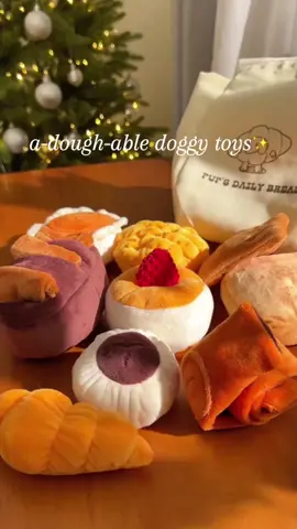 These breads toys are so freaking a-dough-able!!! ❤️🥺🥐🍞🥯🥖 #dogsoftiktok #tiktokshop #fyp #dogtoys #dog #dogmom #pets #squeakytoy #nocciolatoys #cute #funny #shibainu  #goldenretriever #noccioladogtoys  #bakery #cutedog#doglover#bread 