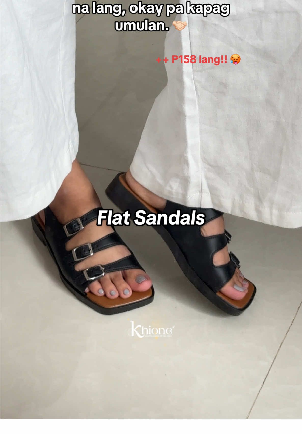 3-strap Flat Sandals #fashion #tfashion #flatsandals #flatslippers 