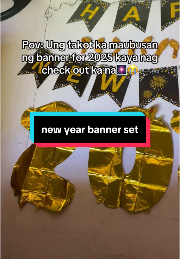 Sulit ang 100+ pesos lang dito sa banner na to😭💯 #newyearbanner #2025newyearbannerset #newyearbanner2025 #newyeardecor #newyeardecoration #2025newyearbanner 