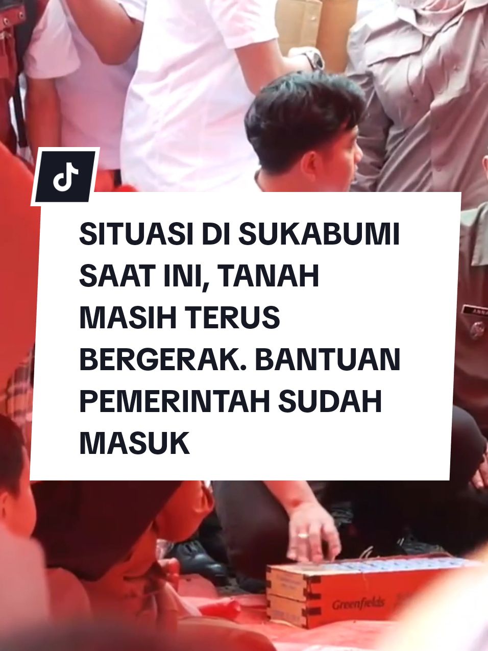 Wapres Gibran masih berada di Sukabumi, untuk memastikan kebutuhan warga aman, dapur kemensos sudah didirikan dan bantuan pemerintah sudah masuk. Hingga saat ini menurut laporan warga, Tanah masih terus bergetar di sukabumi. #prabowogibran2024 #gibranrakabuming #gibranuntukanakmuda #sukabumi #kabinetmerahputih 