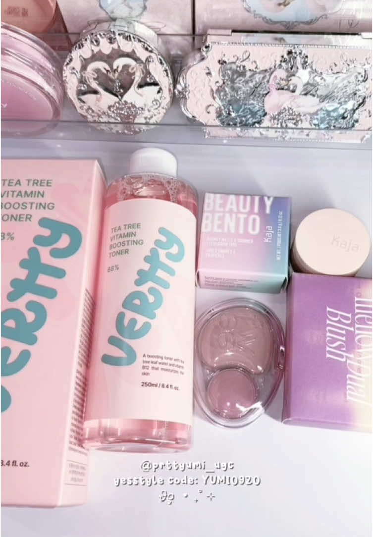 thank you so much @STYLEKOREAN @fwee official @Kaja Beauty @vertty_official 💗🎀 use my yesstyle code for discount: YUMI0920 #tmrm #trymereviewme #stylekorean #fwee #kaja #vertty #koreanskincare #kbeauty #koreanmakeup #fweemellowdualblusher #kajabeautybento #verttyteatreetoner #kbeautyhacks #ugc #ugccommunity #ugccreator #fyp #zyxbca 