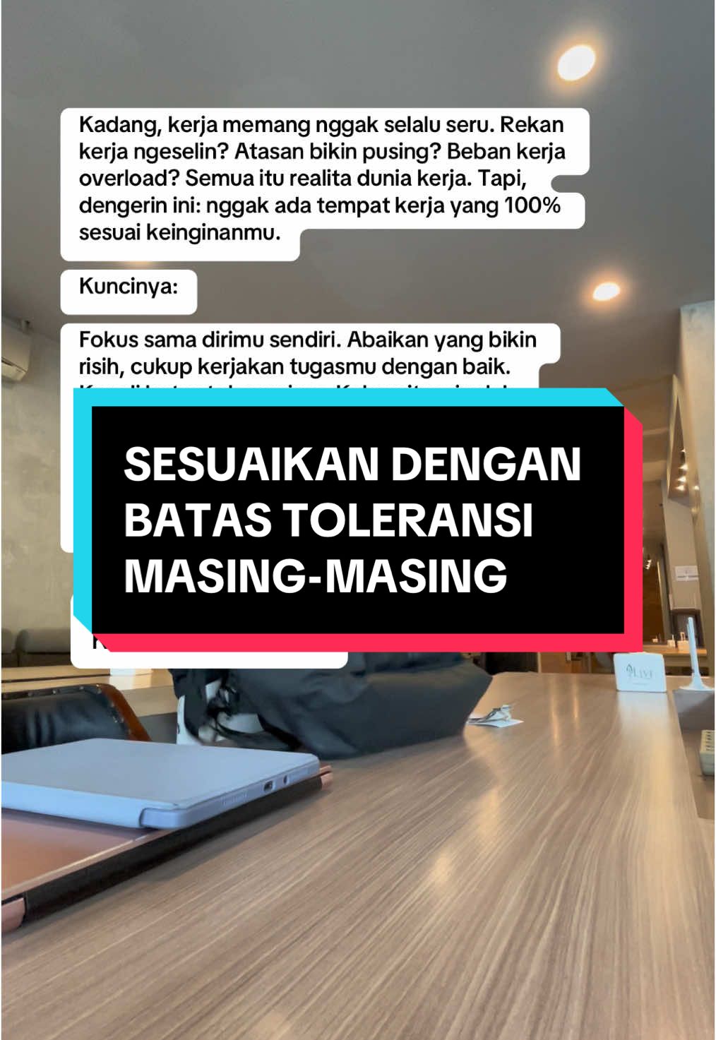 Sesuaikan dengan batas toleransi masing-masing #duniakerja #resignkerja 