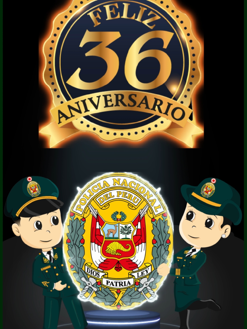 FELIZ 36 ANIVERSARIO MI AMADA PNP #PNP #policianacionaldelperu👨‍✈️🇵🇪 #fuerzasespeciales #dalecorazonsitegusto #BASEDINOES #BASEDINOES #GRECCO #DINOES #36aniversariopnp 