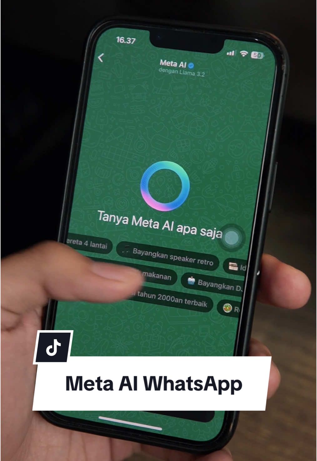 Meta AI di WhatsApp Makin canggih aja nih whatsapp sekarang!! #metaai #whatsapp