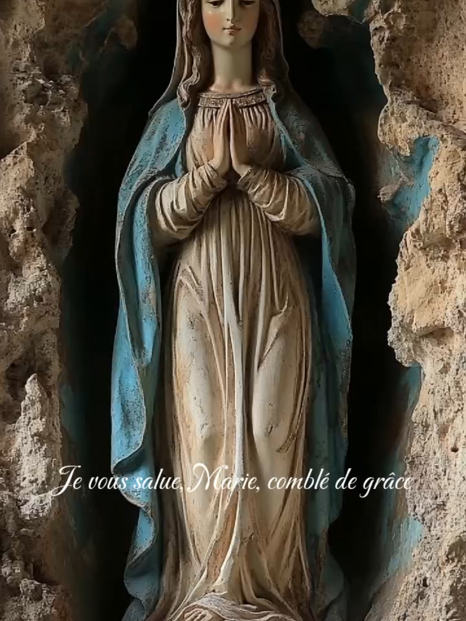 Je vous salue, Marie, comblé de grâce Le Seigneur est avec vous Vous êtes bénie entre toutes les femmes Et Jésus, votre enfant, est béni Sainte Marie, mère de Dieu, priez pour nous Pauvres pécheurs Maintenant et à l'heure de notre mort #tiktokchretien #chretien #viergemarie #jesus #chantchretien #esperancechretienne 