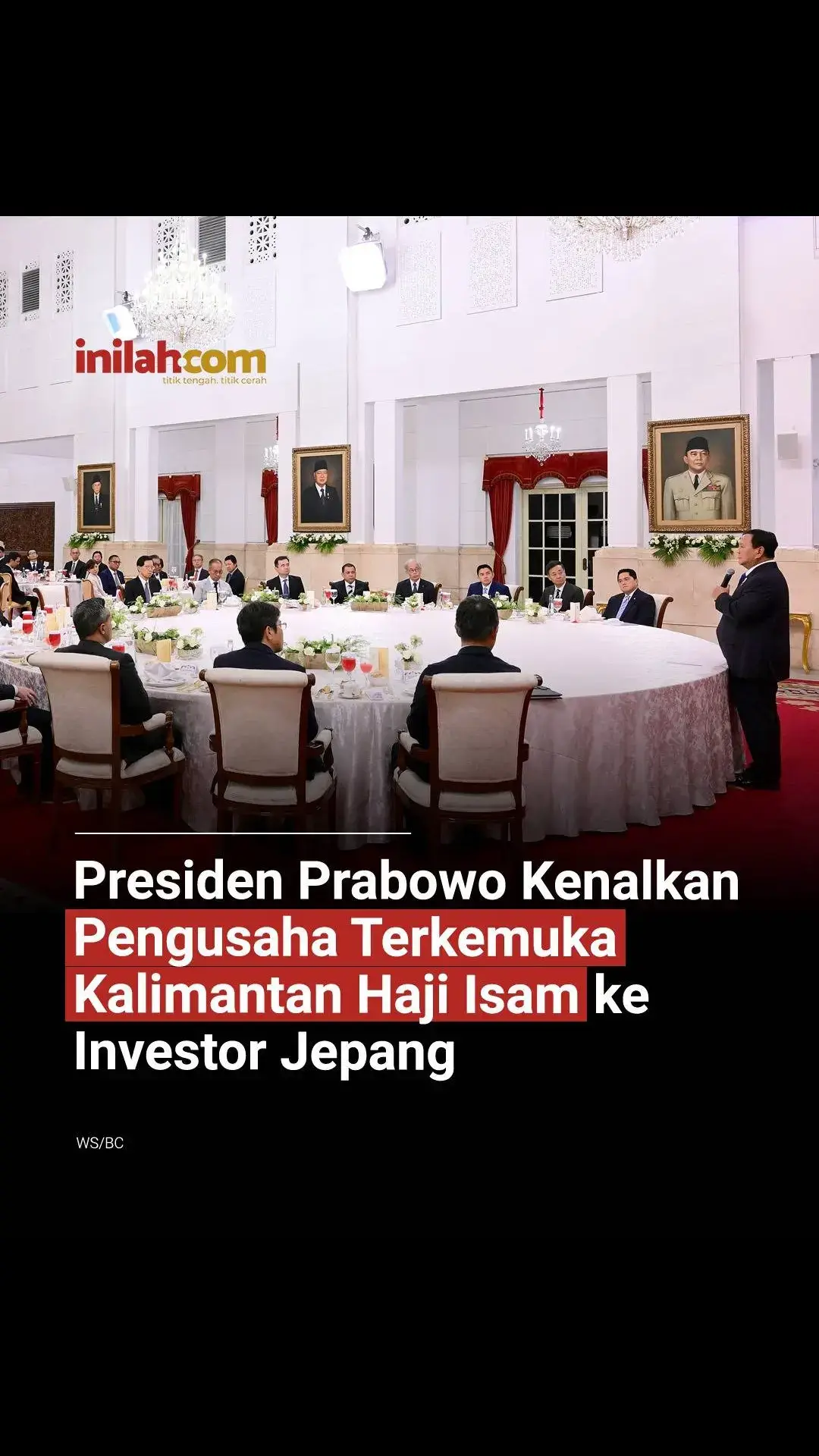 Presiden Prabowo Subianto bertemu dengan delegasi Japan-Indonesia Association (JAPINDA) dan The Jakarta Japan Club (JJC) di Istana Kepresidenan. Pertemuan ini tidak hanya menghadirkan menteri-menteri seperti Agus Gumiwang Kartasasmita dan Airlangga Hartarto, tetapi juga pengusaha terkemuka seperti Andi Syamsudin Arsyad atau Haji Isam dari Kalimantan.  🗣️