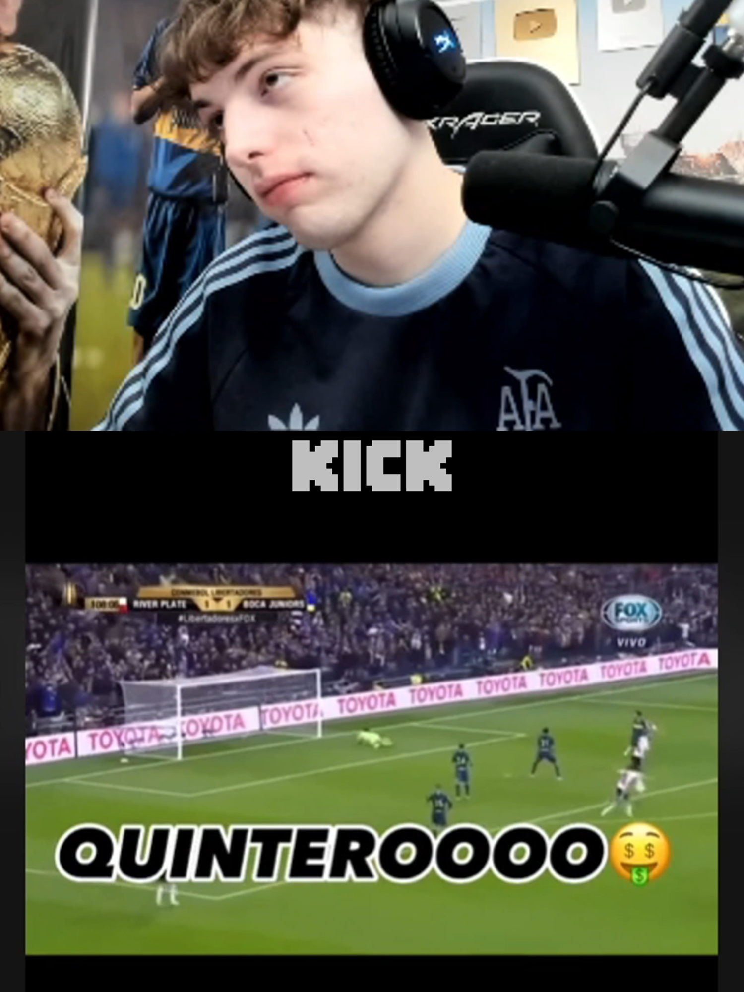 QUINTEROOOOOOOOOOOOO @davooxeneize #kick #argentina🇦🇷 #clips #twitch #futbol⚽️ #fypp #humor #streamer #fyp #memestiktok #futbol #argentina #davo #davooxeneize #boca #QUINTERO #river