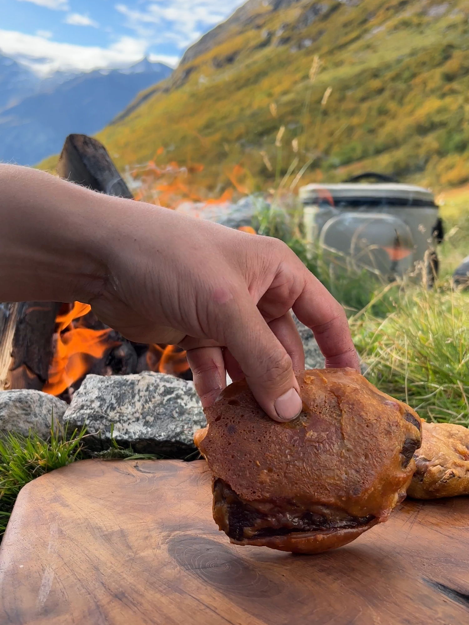 Wait for the end 😱😱 #steak #asmr #outdoorcooking #food