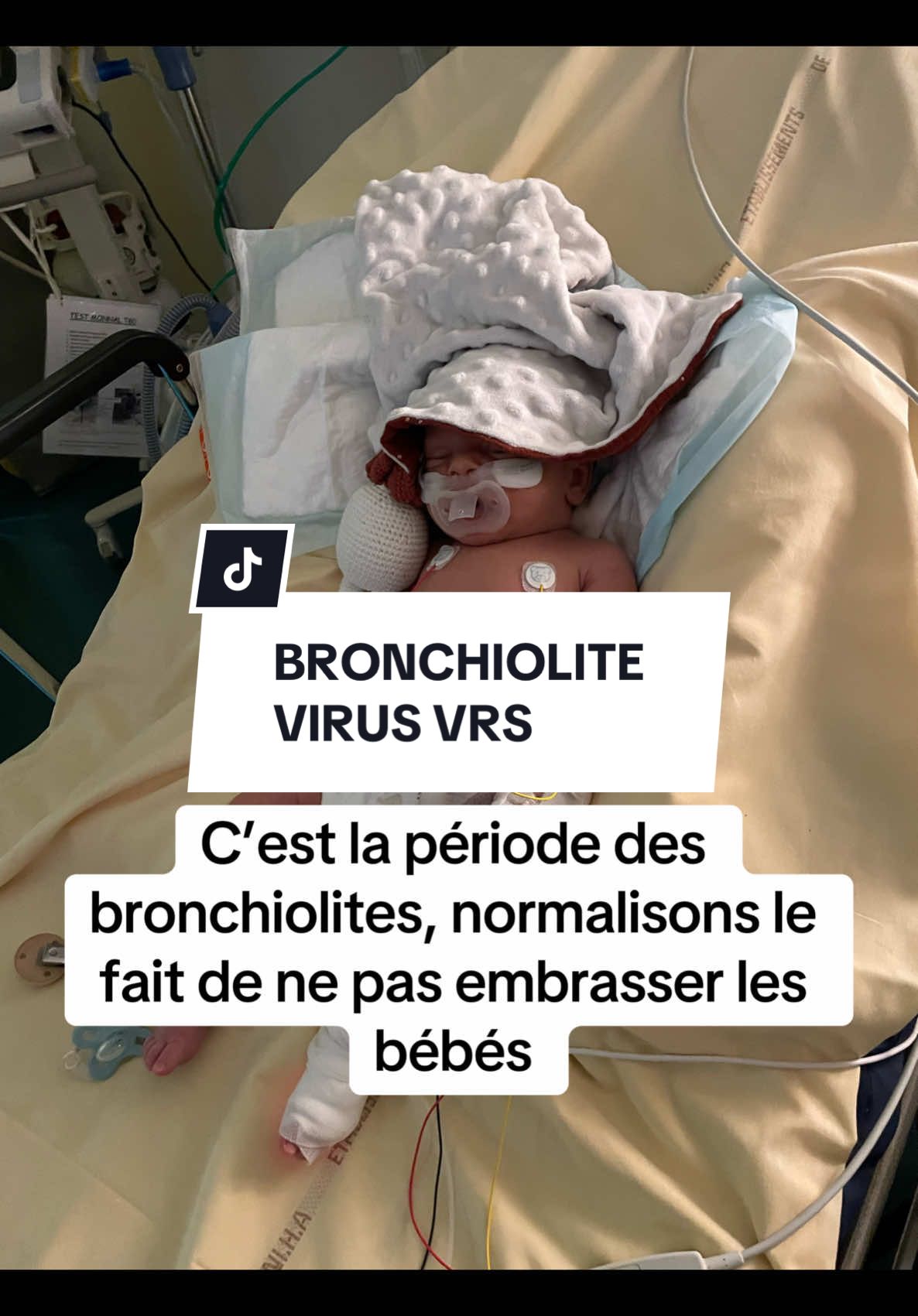 Normalisons le fait de ne pas embrasser les bebes 🙏🏼 #bronchiolite#vrs#bebe#hospitalisation#maman 