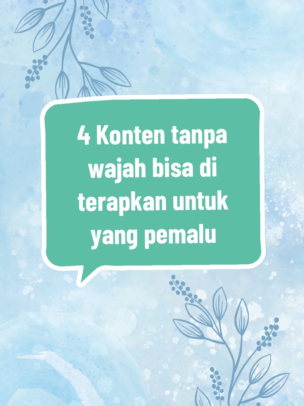 Mau buat konten tapi kamu pemalu, nggak perlu khawatir ada 4 konten tanpa wajah yang bisa kamu pakai.  #kontentanpawajah #belajarngonten #irtproduktif #mobileclass #mobileclassbyfearini 