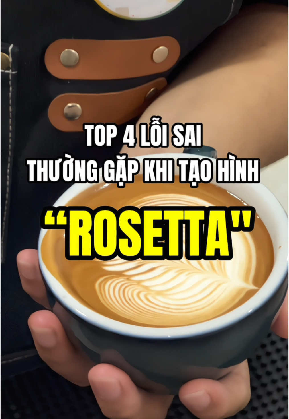 Top 4 lỗi sau khi tạo hình Rosetta #minigram #latteart #barista #latteartist #training #baristatraining #coffeetiktok 