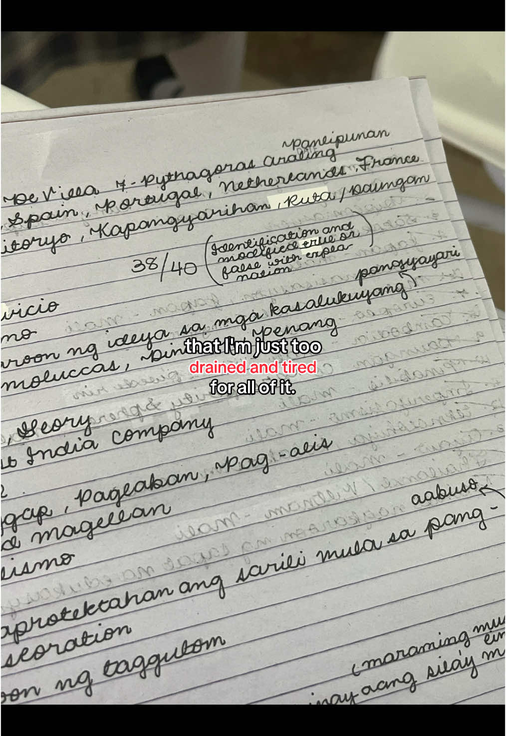 Haha lofet talaga, indentification na nga, modified true or false pa with explanation 🫠 #notes #quiz #periodical #examination #goodluck #scores #acads #drained #tired #school 