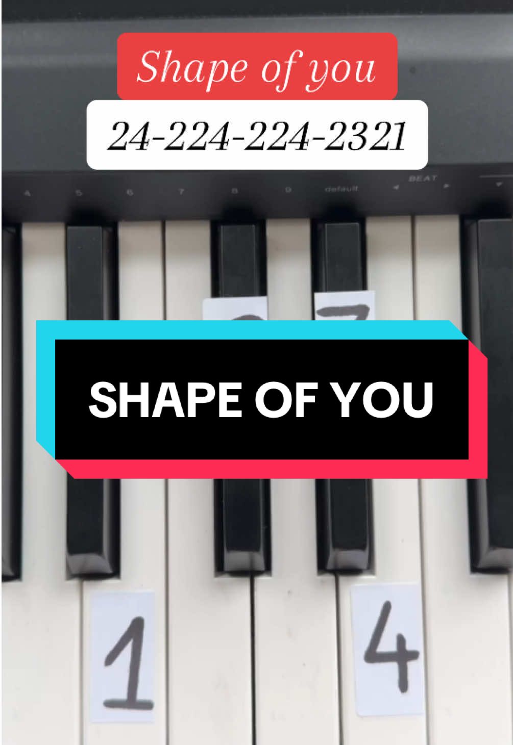 Shape of you✨♥️(easy tutorial)#pianotutorial#piano#tutopiano#pianomusic#shapeofyou#edsheeran 