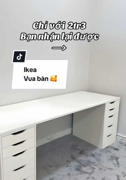 Còn ngại ngần gì mà không đầu tư ngay 1 em bàn ikea siêu xinhh này #ikea #xuhuong #LearnOnTikTok #room #banlamviec #decor #bangaming #banhoc #HUYNAMPC @Nghệ Decor 