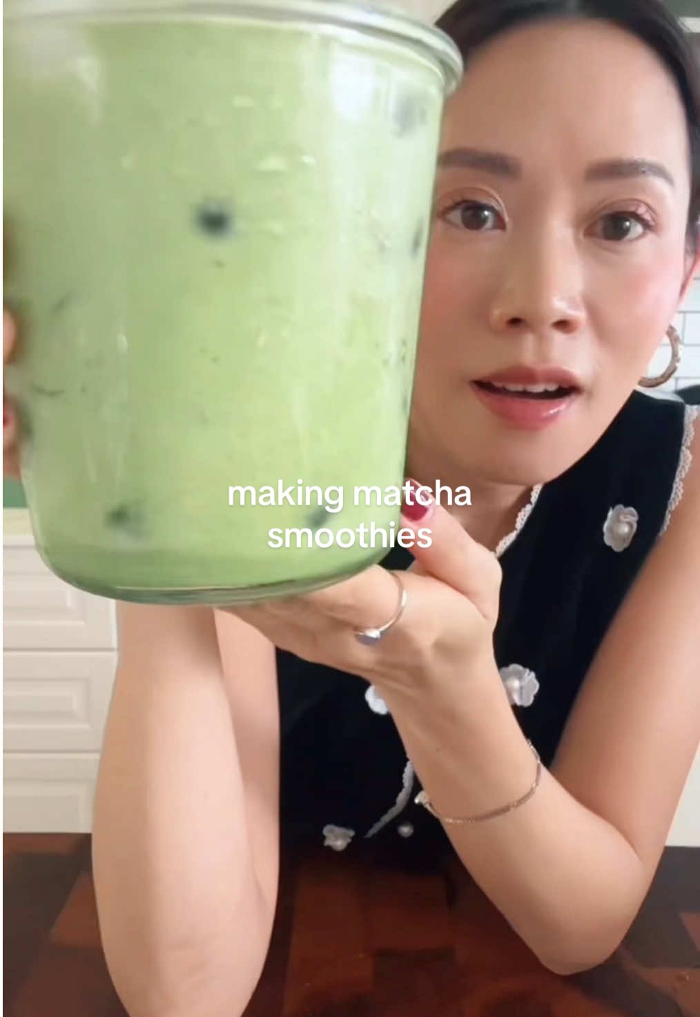 นมเกล็ดปั่นกับมัทฉะคือที่สุด!💚🍵 #matcha #matchagirlies 