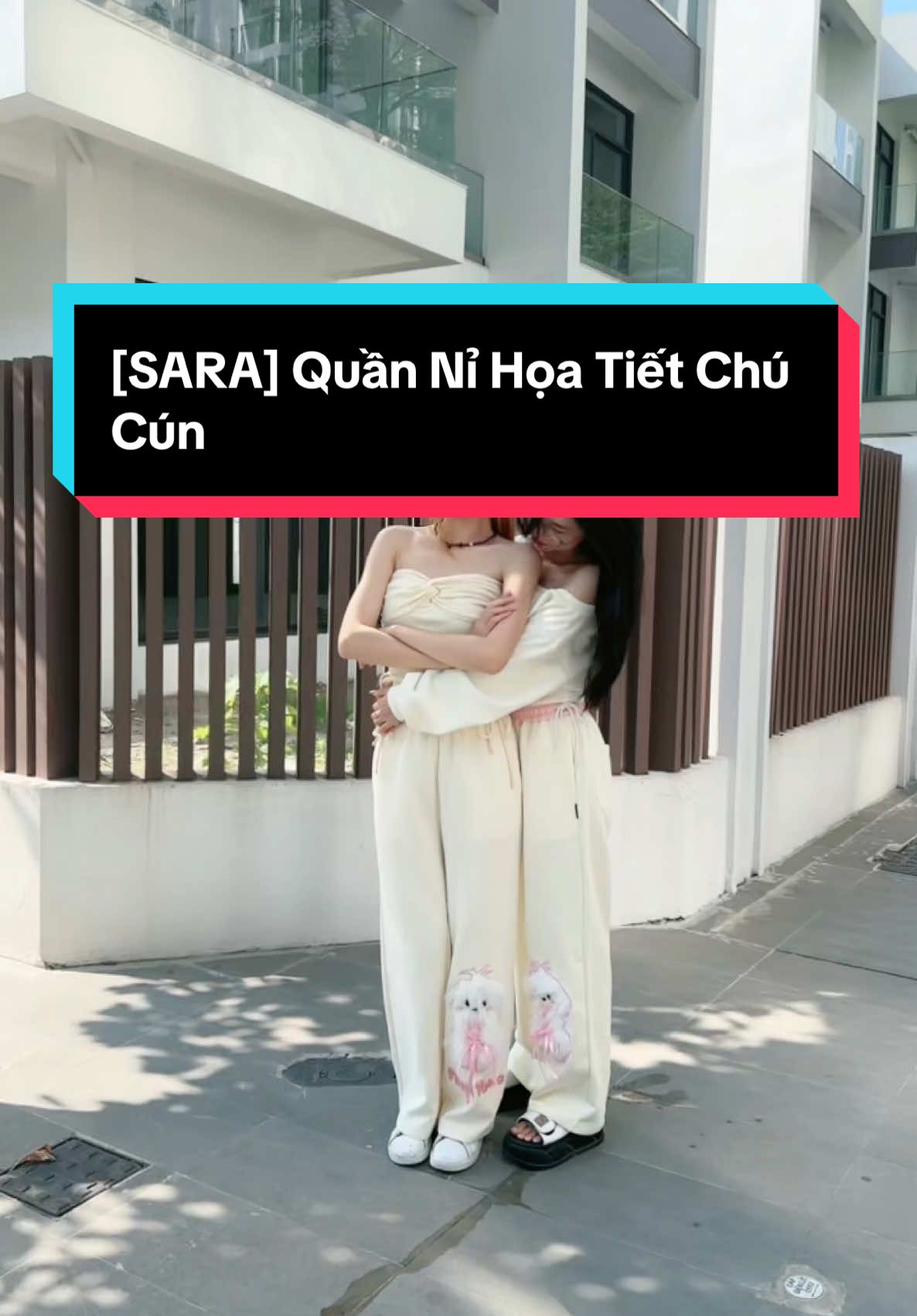 [SARA] Quần Nỉ Họa Tiết Chú Cún #TikTokFashion #reviewquanao #fashion #reviewdonu #reviewlamdep #xuhuong 