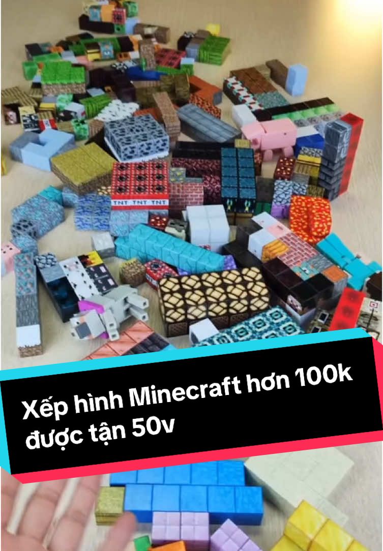 Nam châm xếp hình Minecraft #xephinhminecraft #xephinhnamcham #tiktok #xuhuong 