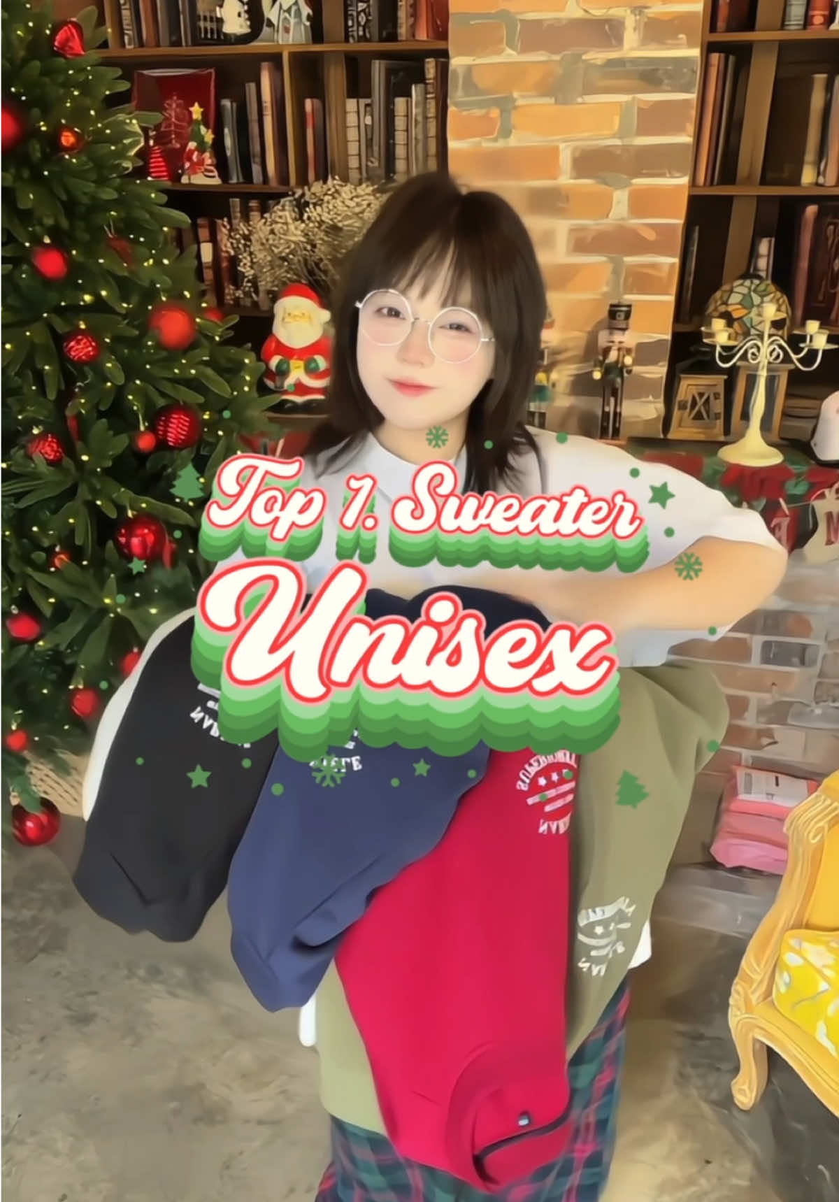 Sweater mặc cho mùa đông nam nữ 🎄 #bingbing #sweater #aokhoac 