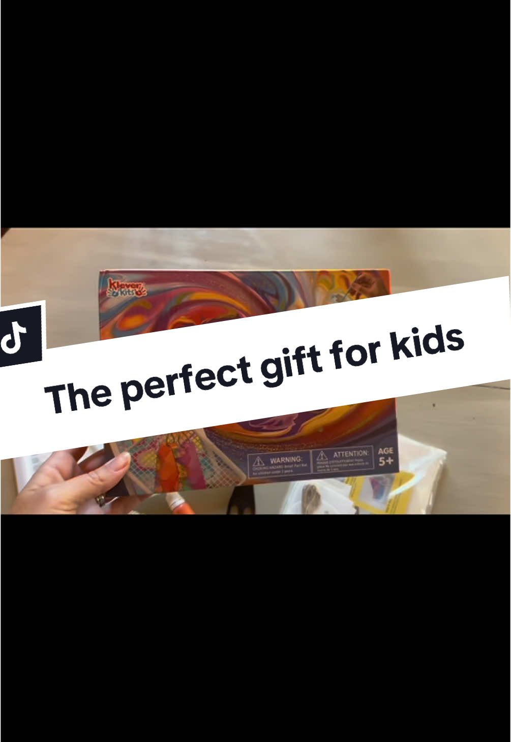This is the perfect gift for thay crafty kid in your life! We had a blast trying this out! #kraftykit #marbleart #craftykids #craftsforkids #christmas2024 #giftsforkids #tiktokshop #momlife 
