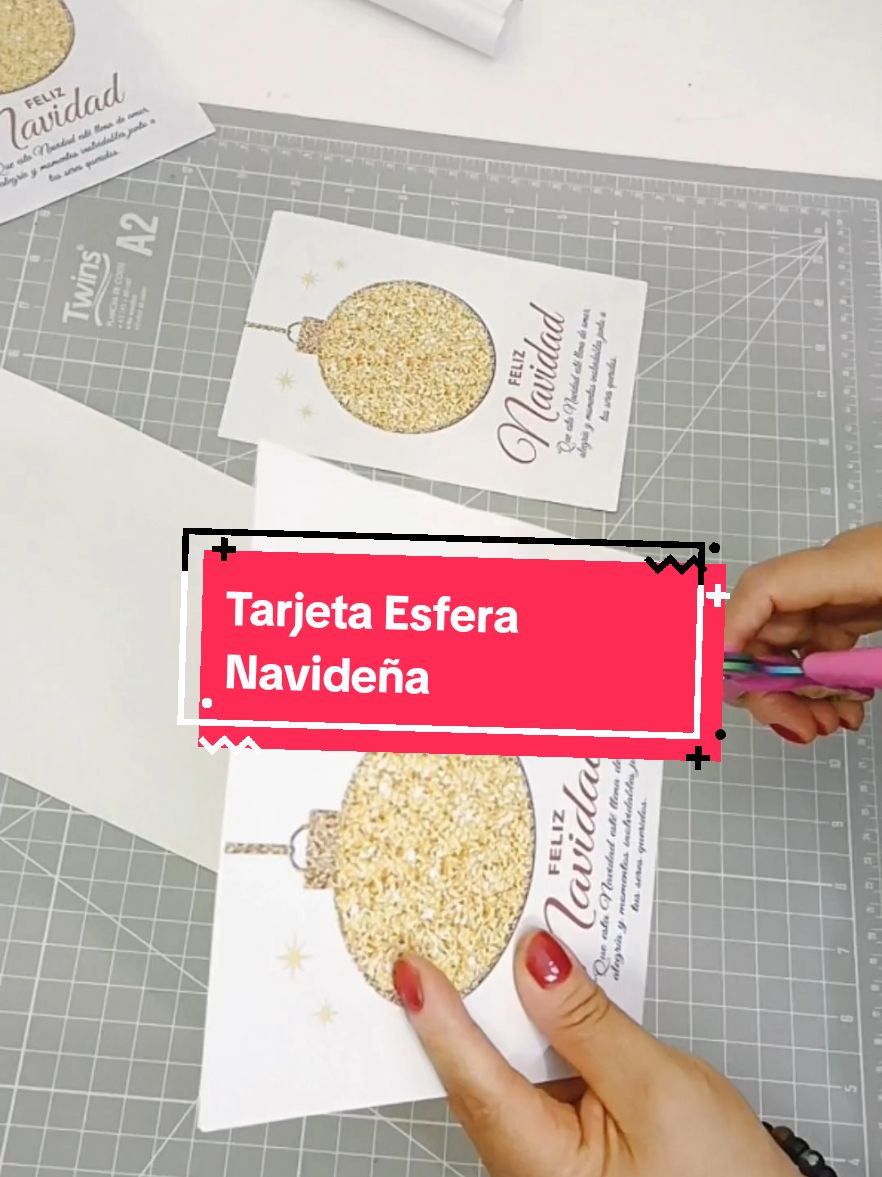 Estas hermosas tarjetas, sorprenderán a quién las reciba. #Manualidades #HechoconAmor  #RegalosCorporativos  #Corporativos #EsferasNavideñas  #TarjetasNavideñas #Navidad2024 #Navidadtiktok #creatorsearchinsights 