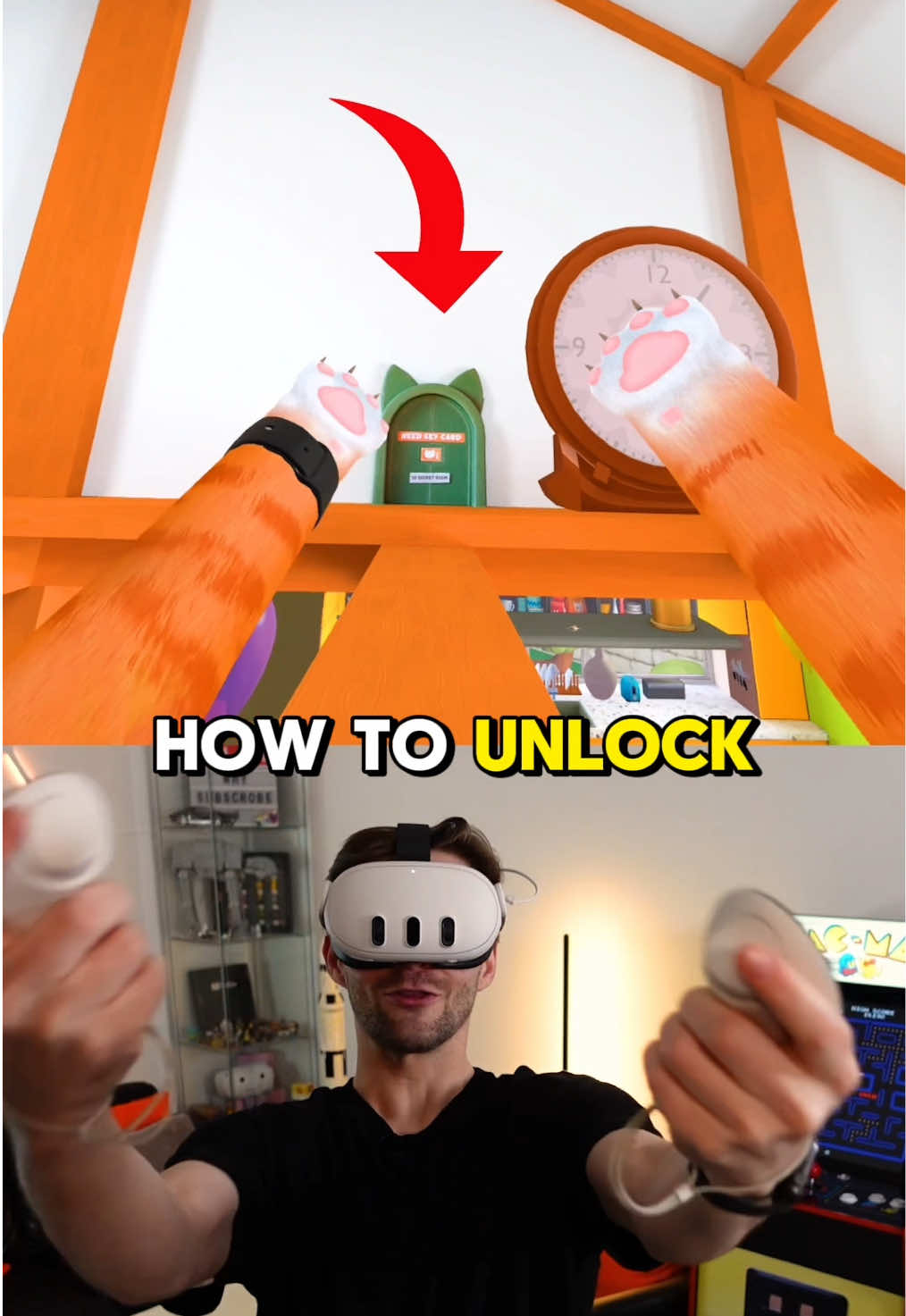 I Am Cat - How to Unlock the REAL Secret Room How to get out of the house in I am Cat VR on Quest and unlock the new secret room behind the clock on the wall! To change maps, unlock cosmetics and more! If you want to see whats inside thge secret room comment - SHOW ME! I Am Cat VR Game is on Quest 2 and Quest 3. #Quest3S #Quest3 #davidduggan #VR #VRGames #Quest #metaquest2 #newvrgames #questcreatorpartner #MetaQuestAffiliate #iamcat Comment if you found the new secret room and got out of granny's house in I am cat! Escaping grannys house in I am Cat vr, the new vr cat game on quest, huge I am cat update, official I am cat release with new maps.