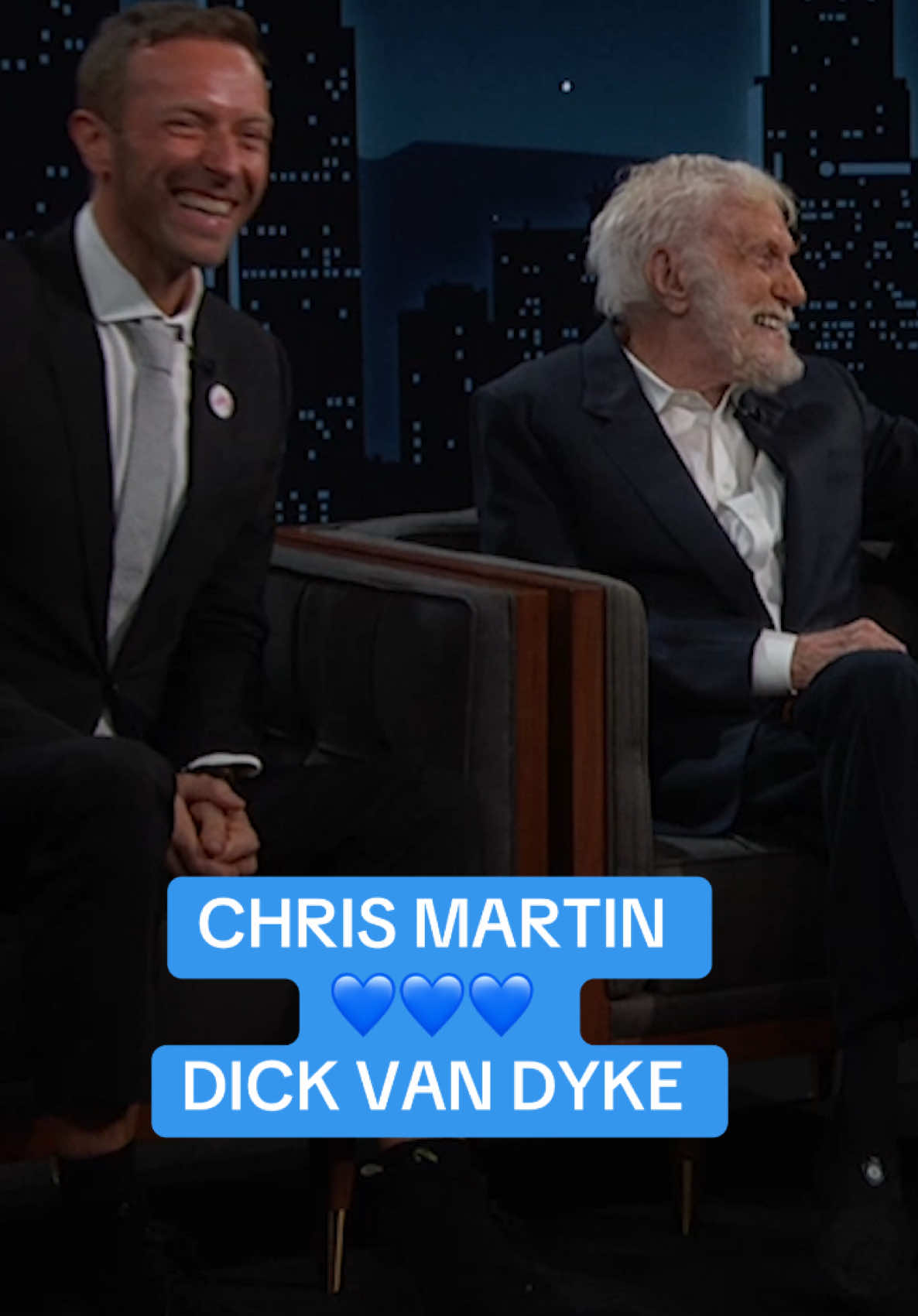 Chris Martin and Dick Van Dyke on making the All My Love music video together… #Coldplay 