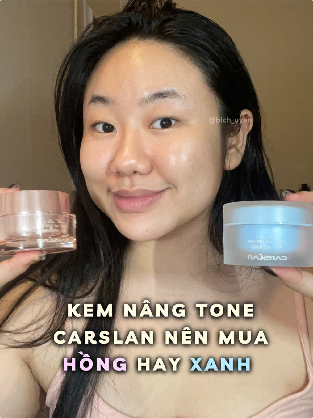 Review kem nâng tone Carslan trên mặt mộc:>>> #kemnangtone #carslan #review #makeup #matmoc 