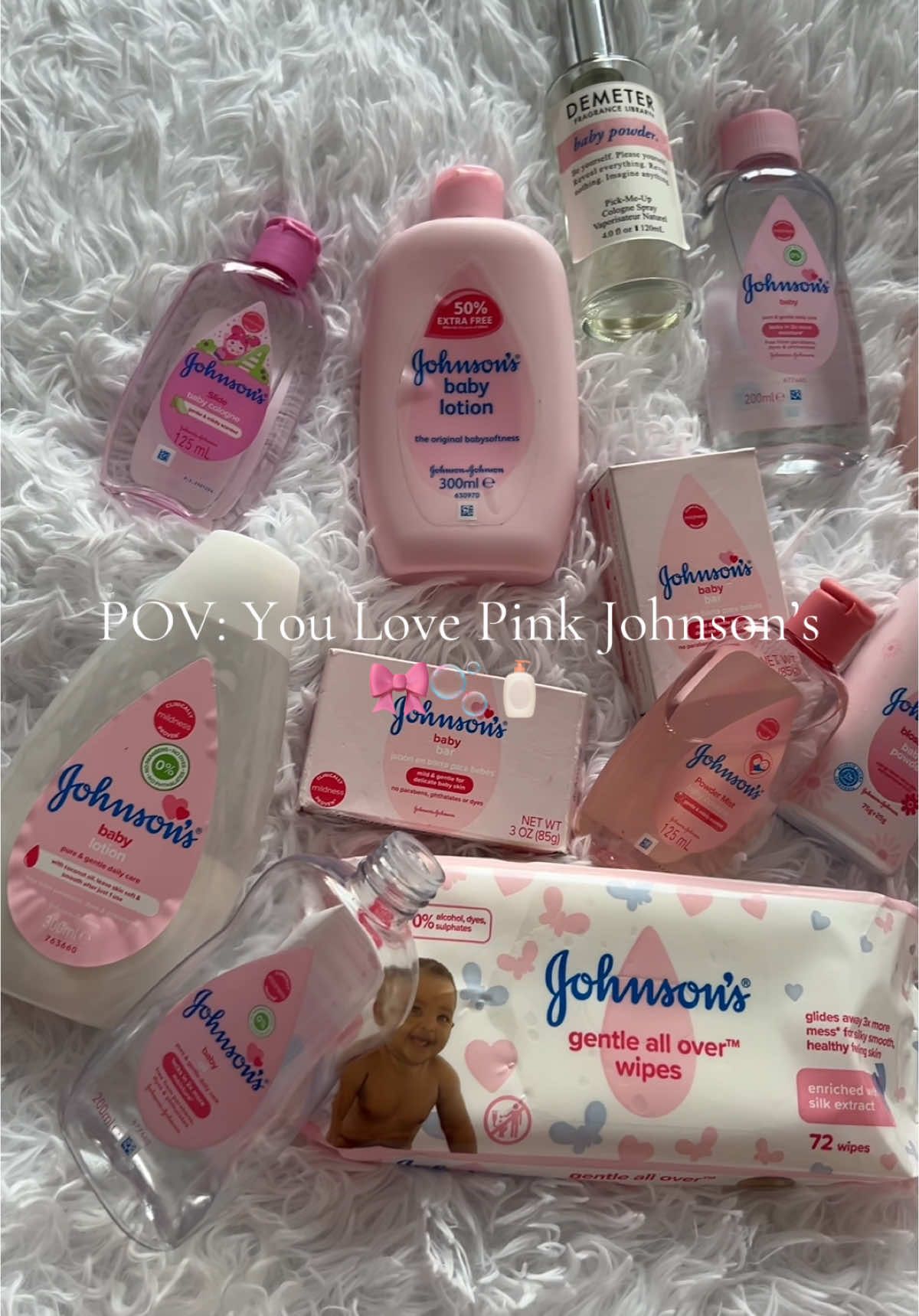 POV: You Love Pink Johnson’s. Idc, I like the smell and the pink packaging 🫧☁️🎀🧴#johnsonsbaby #pinkjohnson’s #pinkbabylotion #babyoil 