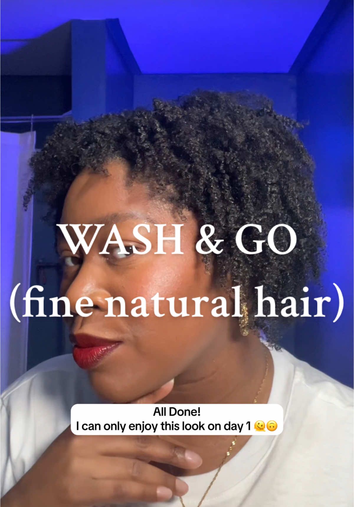 I usually don’t do wash & go’s bc i have so much shrinkage 😩 and i just want elongated curls FOR ONCE in my life! 😭🤣 So i do these about 4x/ year hahaha so here is the last one before the year is over! I like how this came out and wanted to share my steps with you guys! If you have any tips for us gals with fine hair let me knoooow! 🥰➰ PS. It only looks like this on day 1, then reverts back to an even smaller fro for the remainder of this style 🤣 those who have fine hair know the struggle! #washandgo #naturalhairstyles #shrinkage #naturalhairtiktok 