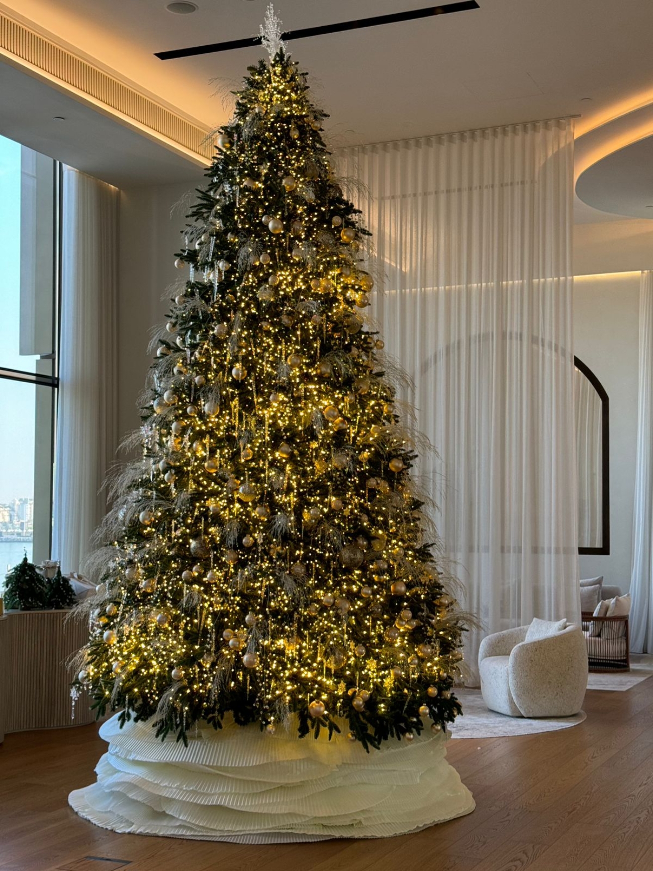 Christmas setup at Delano Dubai