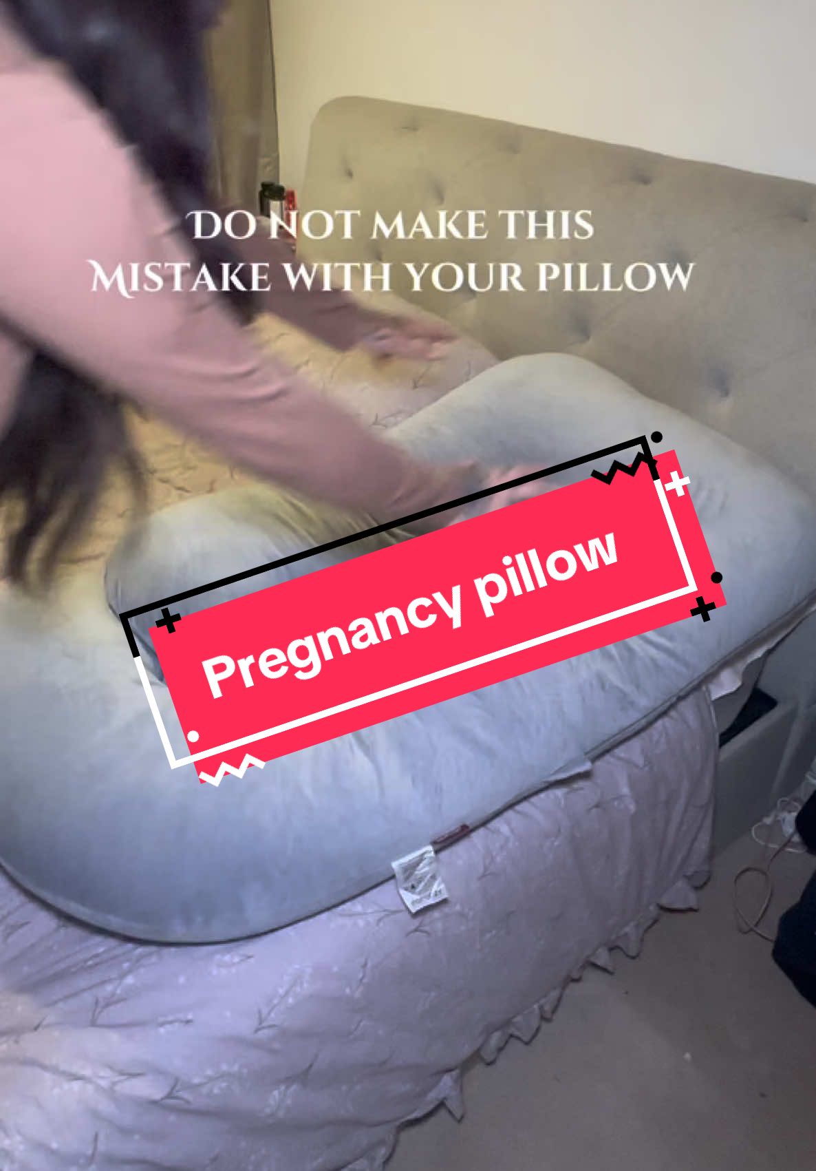 Sleeping while pregnant just got an upgrade 💭 the momcozy pregnancy pillow = ultimate comfort! #pregnancytips #momcozy #pregnant #pregnantlife #pregnancymusthaves 