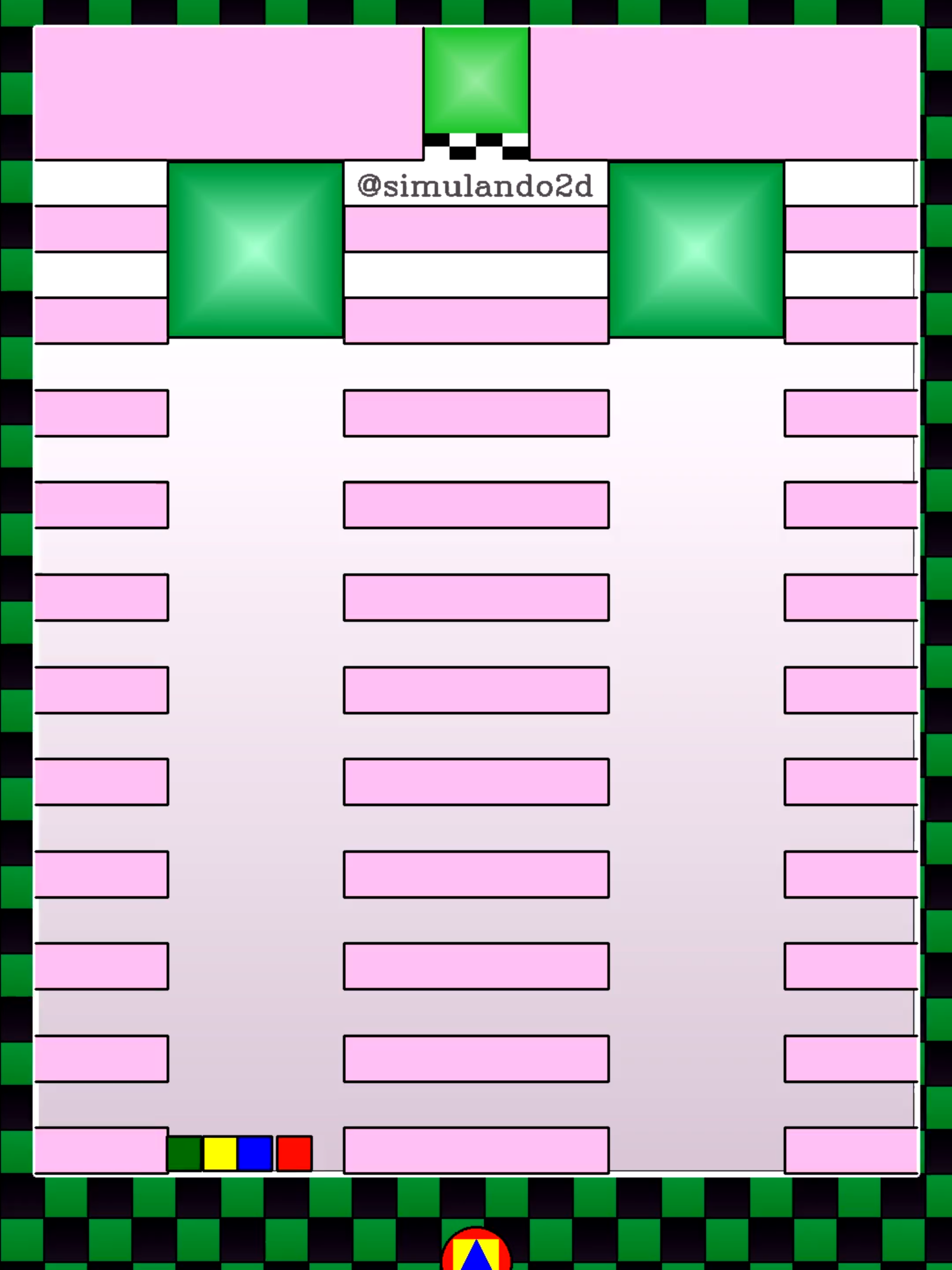 Escape from the 2 Green Blocks - Square Race 🟦🟥🟨🟩 #squarerace #corridadequadrados #carreracuadrada #squareracegame #corridadequadrado #racingsquares #racingsquare #bouncingsquare