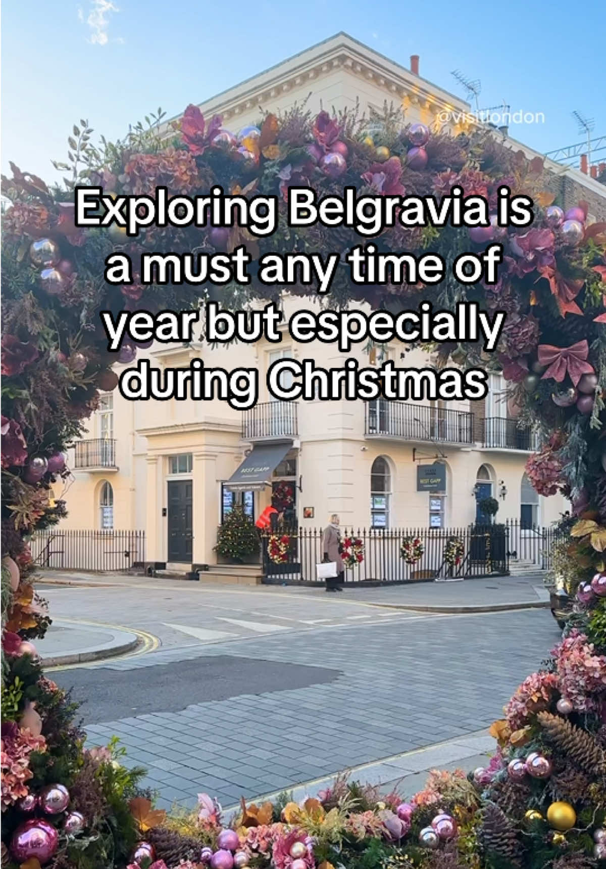 ad Exploring Belgravia is a must any time of year but especially during Christmas🙌 The area has transformed into a wintery wonderland with twinkling Christmas lights, festive shop facades and cosy cafes. That’s why you need to add Belgravia to your London festive bucket list! #LetsDoLondon #VisitLondon #london #belgravia #belgravialondon #londonbelgravia #christmasinlondon #christmas #londontiktok #londonhotspots #londonlife #thingstodoinlondon #londonrecommendations #christmastiktok #londonchristmasmarket #londonrecommendation #londonhotspots #londonguide 