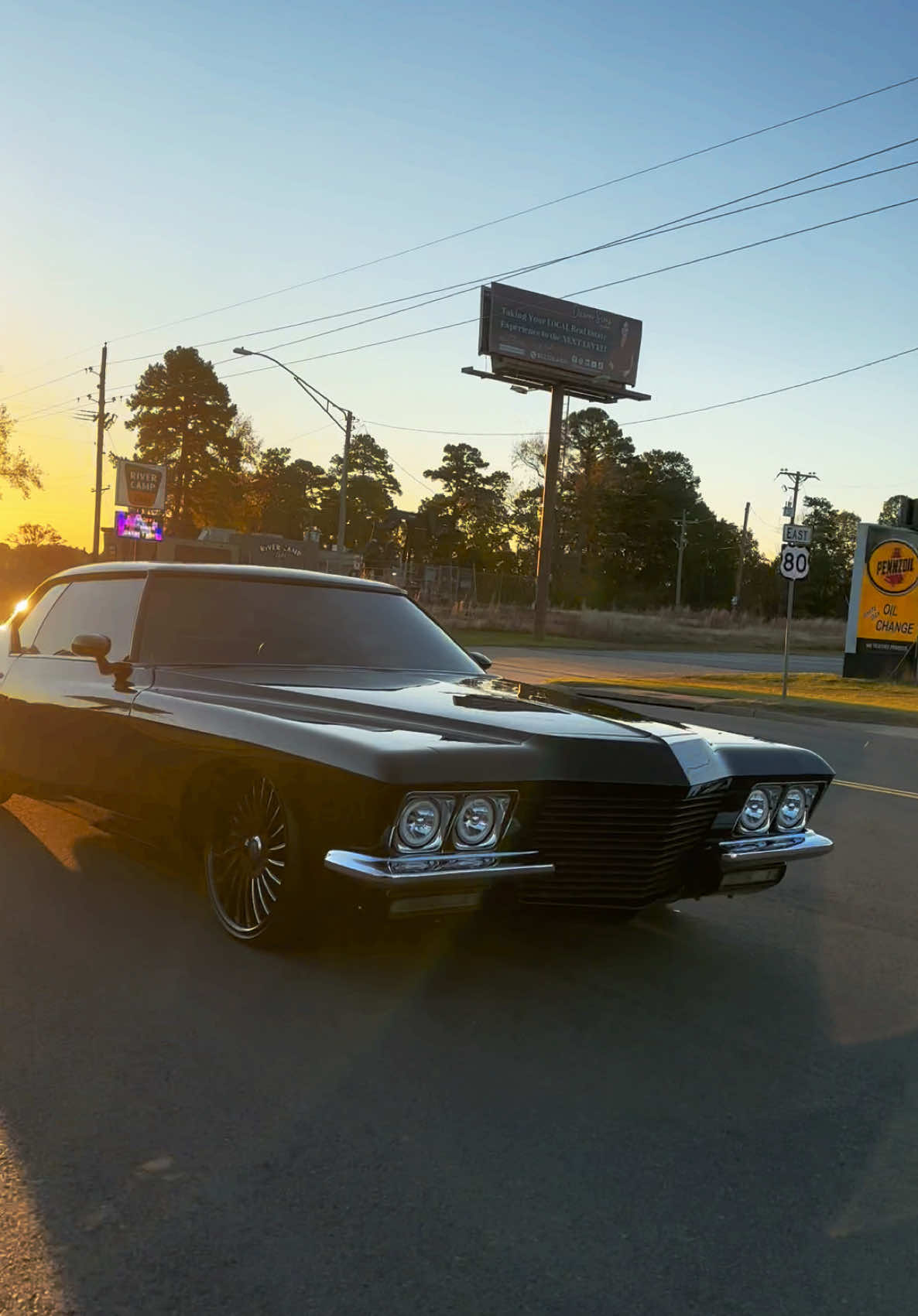 @Jesse Hobbs 1972 Buick Riviera sitting on a custom set of @LEXANI WHEELS loving this cool East Texas morning 😈 #buick #buickriviera #1972buickriviera #lexani #lexaniwheels #seautoproducts #seautosolutions #hotrods #musclecars #batmobile #boattail 