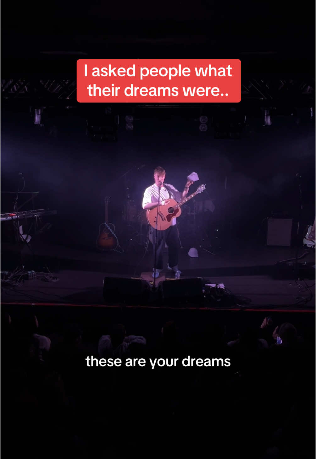 I loved reading all of your dreams on stage last night. I’m so glad so many of you are connecting with this song ❤️ #fyp #dreamofmyown #calumbowie #newmusic #dreams #funny