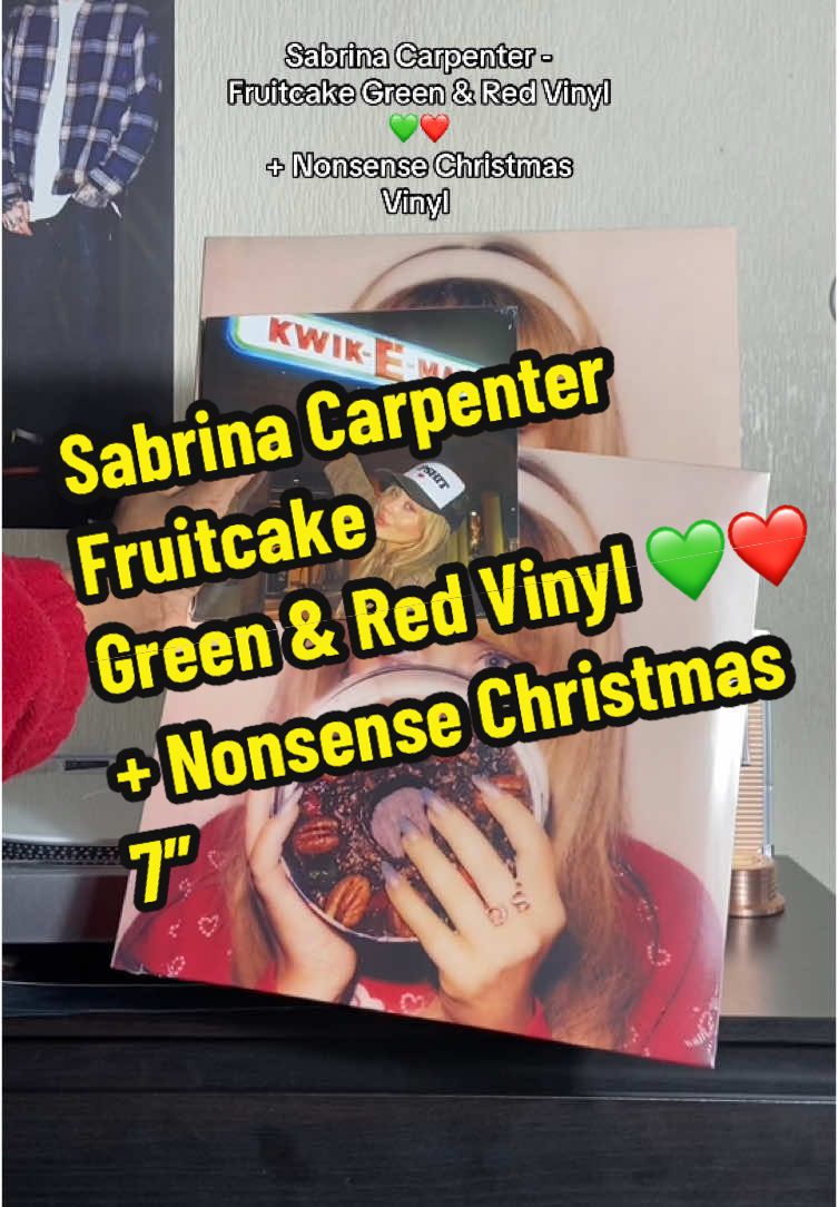 Happy I didn’t pay resell! Which variant do you prefer? #sabrinacarpenter #fruitcake #nonsensechristmas #isitnewyearsyet #whitexmas #cindylou #newvinyl #repress #vinylcollector #vinylcollection #vinylcommunity @Sabrina Carpenter @Polydor Records