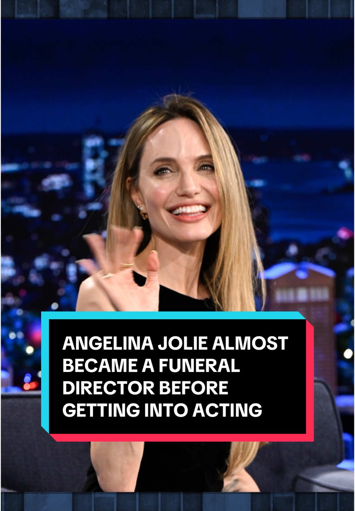 Angelina Jolie almost became a funeral director before getting into acting!? #FallonTonight #TonightShow #AngelinaJolie #JimmyFallon 