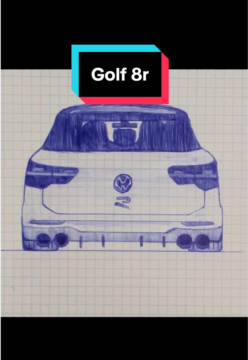 Tuto Golf 8r 😉🚘#dessin #golf #golf8r #Volkswagen 