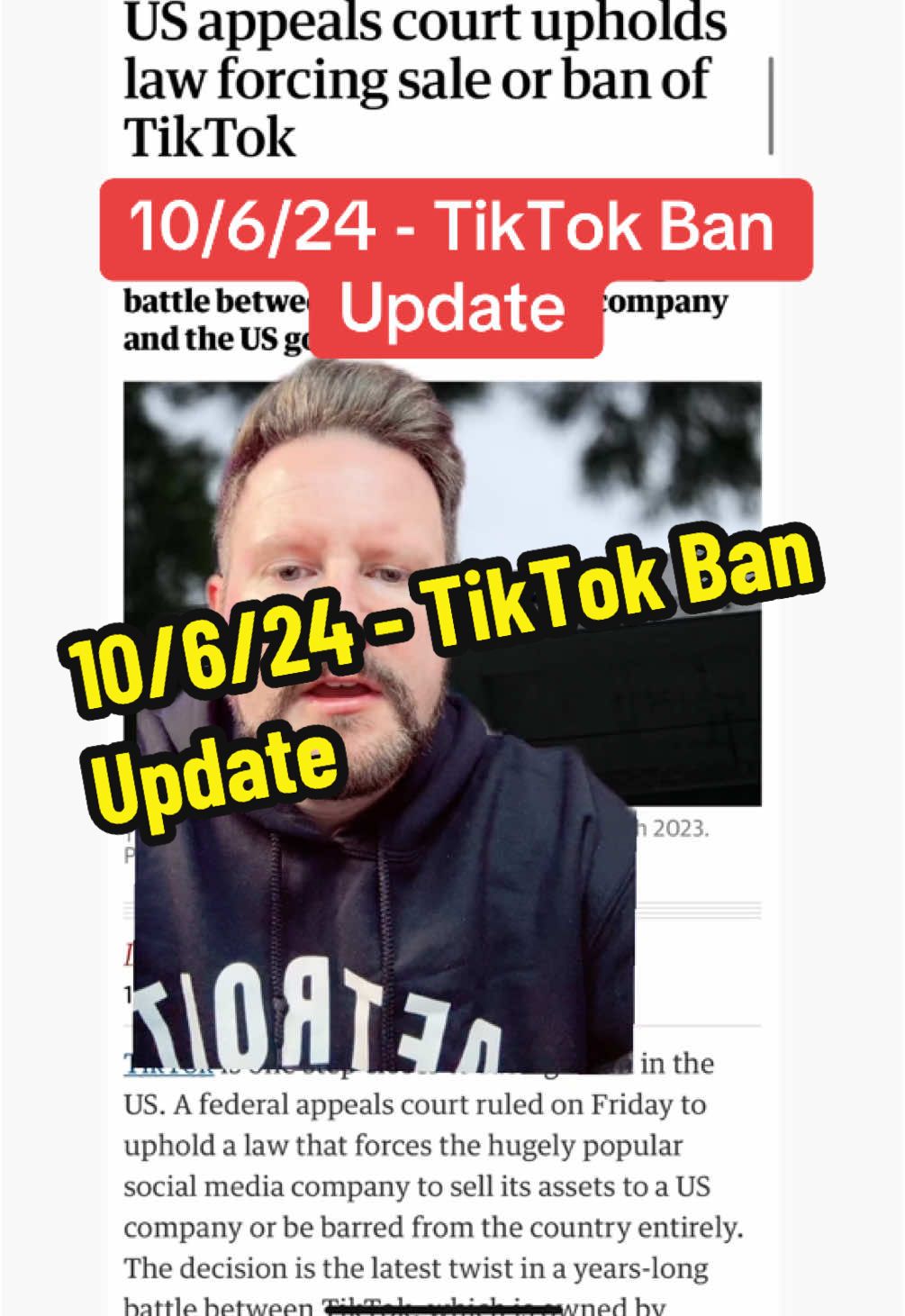 10/6/24 - TikTok Ban Update #TikTok  #News #Update #Court #Appeals #BreakingNews #Reports #Trump #Biden 