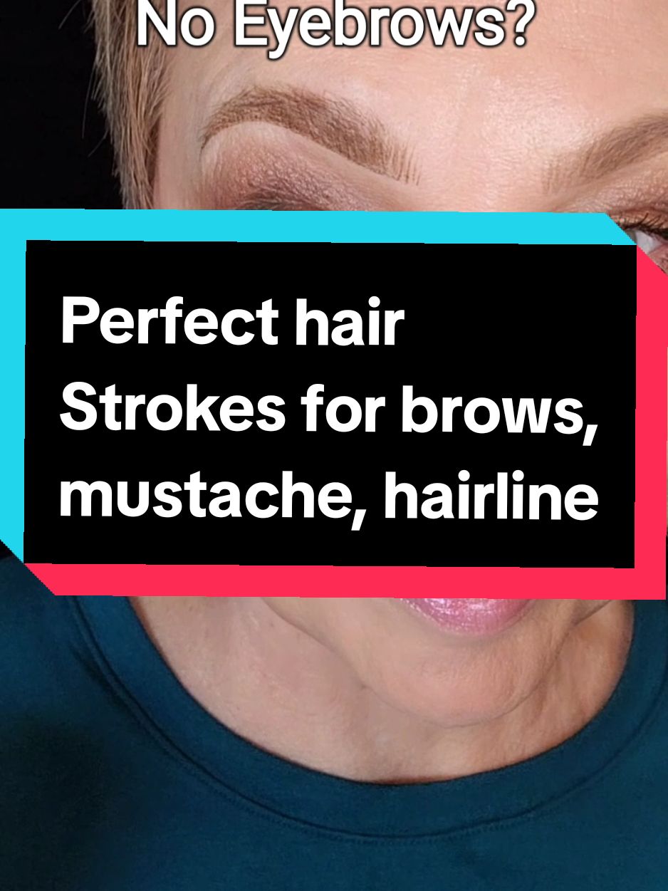 I recommend two colors! One that is lighter and one darker that way you can mimic real perfect brows!! #eyebrowsonfleek #eyebrows #hairlikestrokes #nobrowsgang #over50club #sparsebrows 